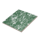 Carreau Tuile mélangée vert-foncé et blanche de couleur (Côté)