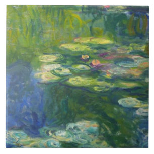 Carreau Tuile modulaire droite de Lilly de l'eau de Monet