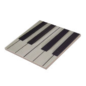 Carreau Tuile noire et blanche de clés (Côté)