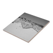 Carreau Tuile noire et blanche de dunes de M (Côté)