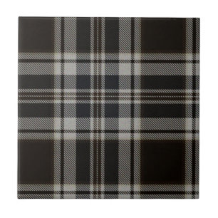 Carreau Tuile noire et blanche de tartan