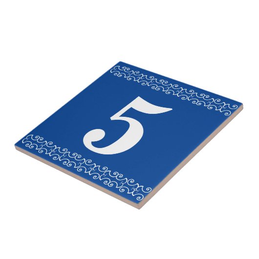 Carreau Tuile Numéro de maison victorienne (Côté)