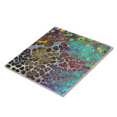 Carreau Tuile originale d'art abstrait de pierres gemmes (Côté)