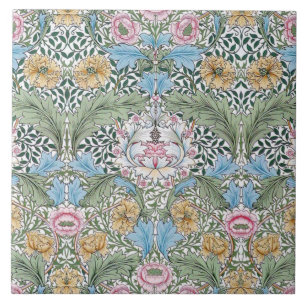 Carreau Tuile ou trépied d'art de motif de William Morris