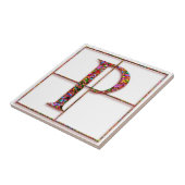 Carreau Tuile P Trajanus Red Custom Monogram (Côté)