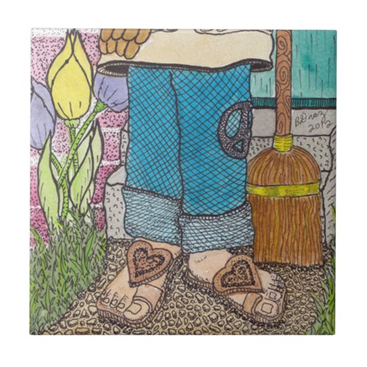 Carreau Tuile paisible de jardinier (Devant)