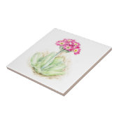 Carreau Tuile peinte par beaux-arts roses de primevère (Côté)