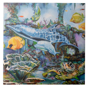 Carreau Tuile photo de vie aquatique