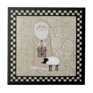 Carreau Tuile primitive de Père Noël