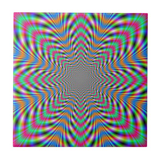Carreau Tuile psychédélique étoile (Devant)