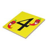 Carreau Tuile quatre chaude fraîche du numéro 4 de poivre (Côté)