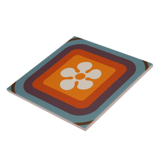 Carreau Tuile rétro des années 60 les années 70 (Côté)