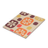 Carreau tuile rétro des années 60 les années 70 style fleu (Côté)