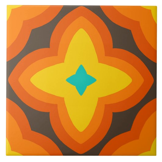 Carreau Tuile rétro les années 70 années 60 (Devant)