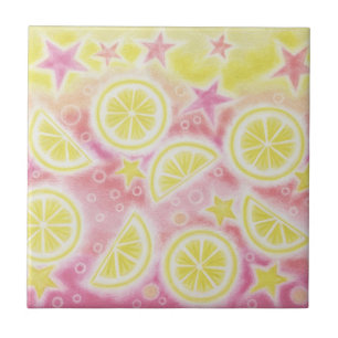 Carreau Tuile rose de limonade