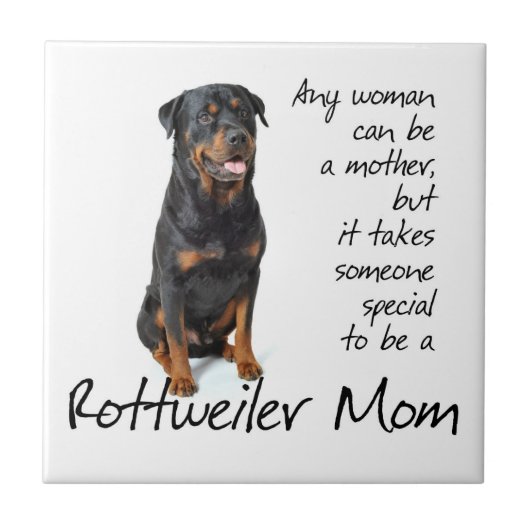 Carreau Tuile Rottie Mom (Devant)