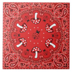 Carreau tuile rouge bandana