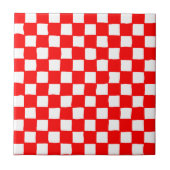 Carreau tuile (rouge) checkered de motif (Devant)