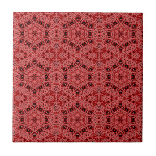 Carreau tuile rouge de hexagonals