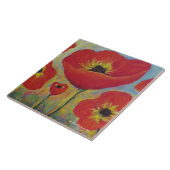 Carreau Tuile rouge de pavots (Côté)