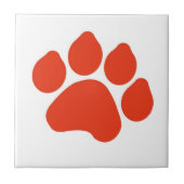 Carreau Tuile rouge Empreinte de patte (Devant)