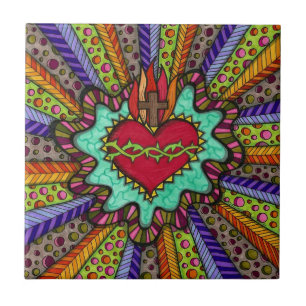 Carreau Tuile sacrée de coeur