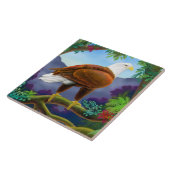 Carreau Tuile sauvage d'Eagle chauve (Côté)