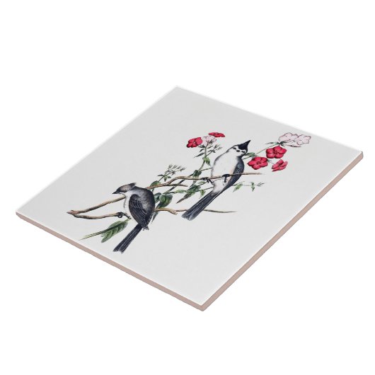 Carreau Tuile TITMOUSE CRÉÉE EN NOIR (Côté)