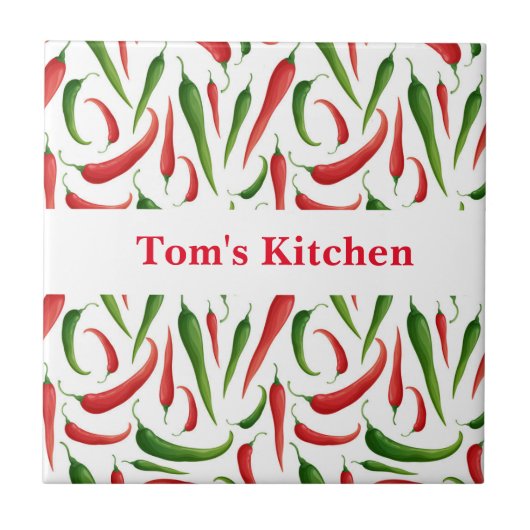 Carreau Tuile Trivet de Poivres de Nom Personnalisé (Devant)