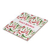 Carreau Tuile Trivet de Poivres de Nom Personnalisé (Côté)