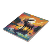 Carreau Tuile Trivet-Yellowstone Moose (Côté)