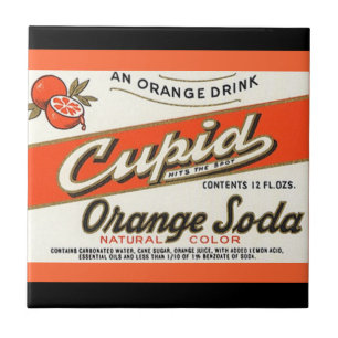 Carreau Tuile vintage d'étiquette de boissons de bouteille