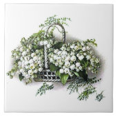 Carreau Tuile vintage du muguet (Devant)