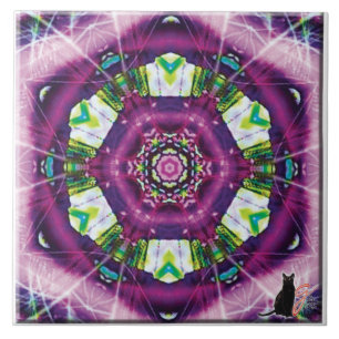 Carreau Tuile Violette Kaleidoscope