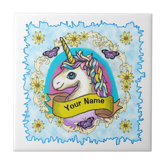 Carreau Tuile Whimsy Unicorn (Devant)