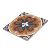 Carreau Tuiles Alhambra motif floral moderne (Côté)