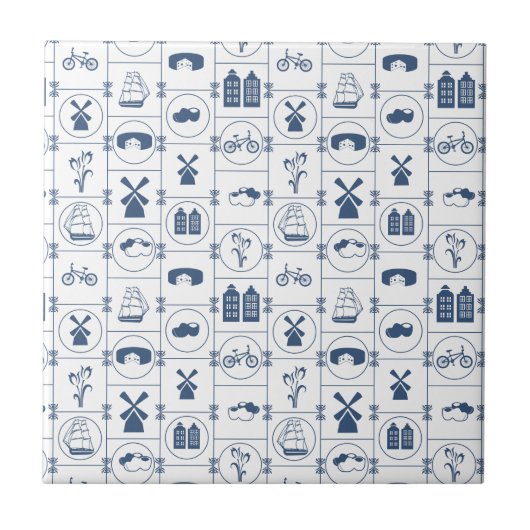 Carreau Tuiles bleues néerlandaises (Devant)