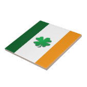 Carreau Tuiles irlandaises de shamrock de drapeau (Côté)