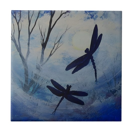 Carreau tuiles luxueuses de libellules (Devant)