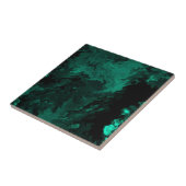 Carreau tuiles malachites motif floral délicat (Côté)