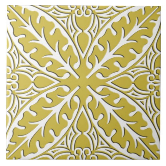 Carreau Tuiles marocaines - or et blanc de moutarde (Devant)