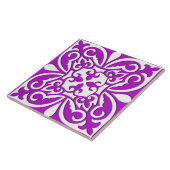 Carreau Tuiles marocaines - violet violet et blanc (Côté)
