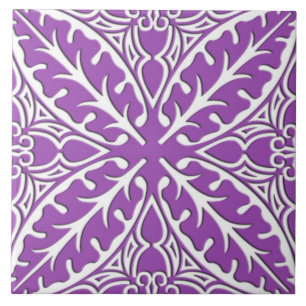 Carreau Tuiles marocaines - violette et blanc