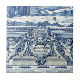 Carreau Tuiles murales portugaises bleues et blanches avec