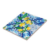Carreau tuiles siciliennes, citron, mosaïque, majolica, (Côté)