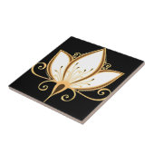 Carreau tuiles suédoises lotus doré (Côté)