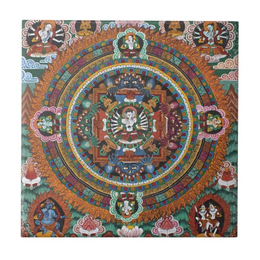 Carreau tuiles vintages bouddha (Devant)