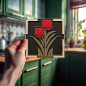 Carreau Tulip Aime Les Fleurs Rouges Abstraites Décor Mi-S