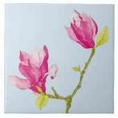 Carreau Tulip Magnolias sur un carrelage en céramique (2) (Devant)