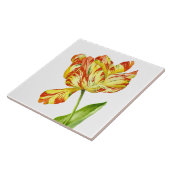 Carreau Tulipe de feu sur une tuile en céramique (Côté)